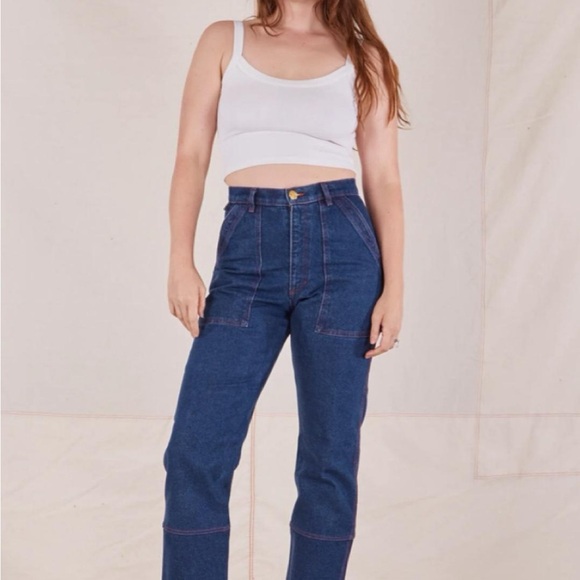 Big Bud Press Blue Straight Leg Women's Jeans - Picture 3 of 4